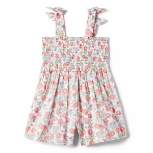 Janie and Jack‎ Floral Smocked Romper girls size 14